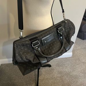 Vera Bradley dark grey luggage bag